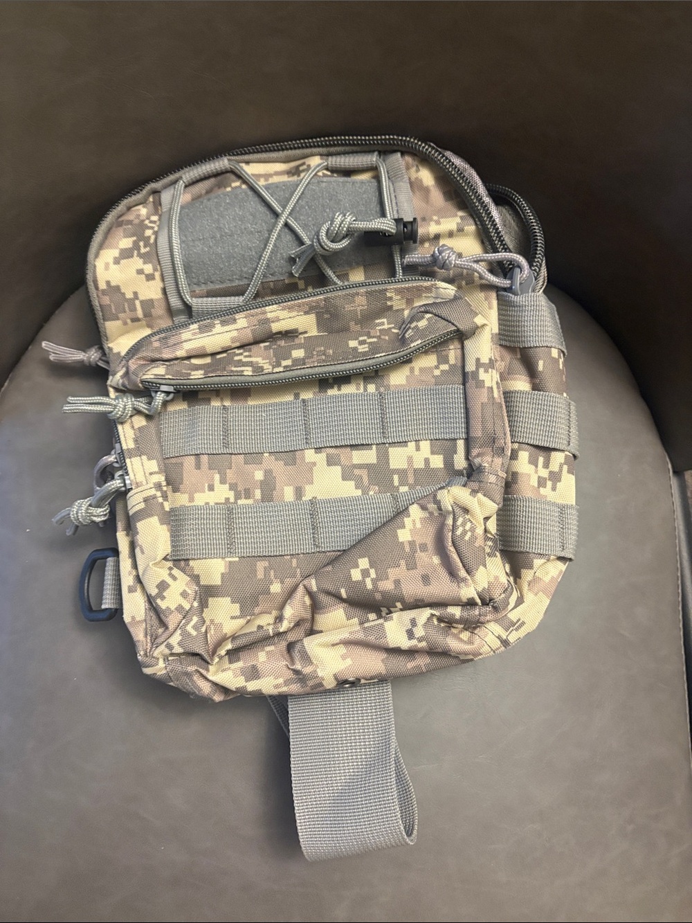 Tactical Digital Camo Sling Bag - Brown/Gray